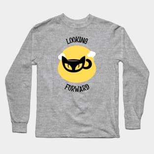 looking forward black cute cat Long Sleeve T-Shirt